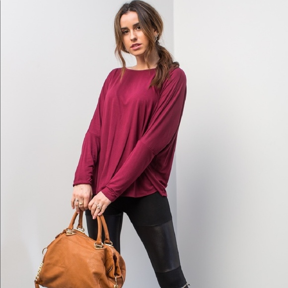 Cranberry Crochet Detail Top - Picture 3 of 7